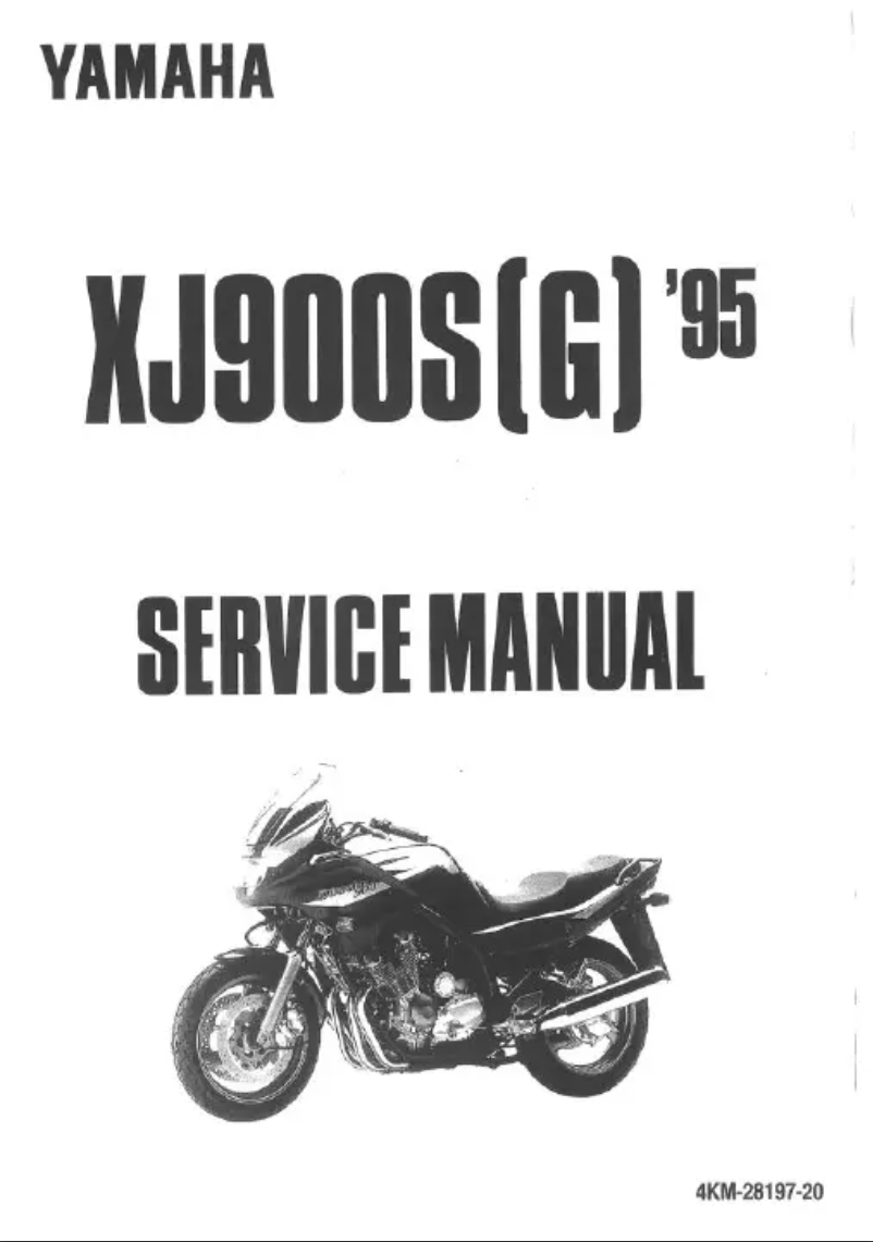 Image de la première page du manuel de l'appareil XJ900S (1995)