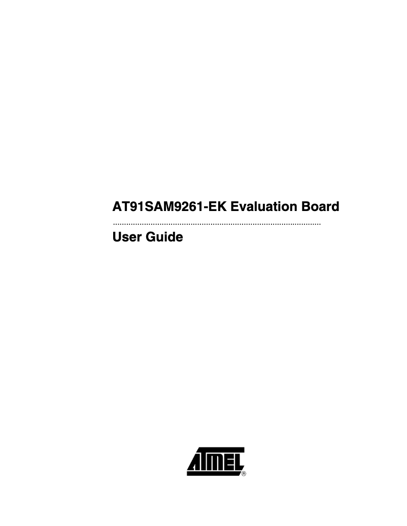 Page 1 de la notice Manuel utilisateur Microchip AT91SAM9261-EK