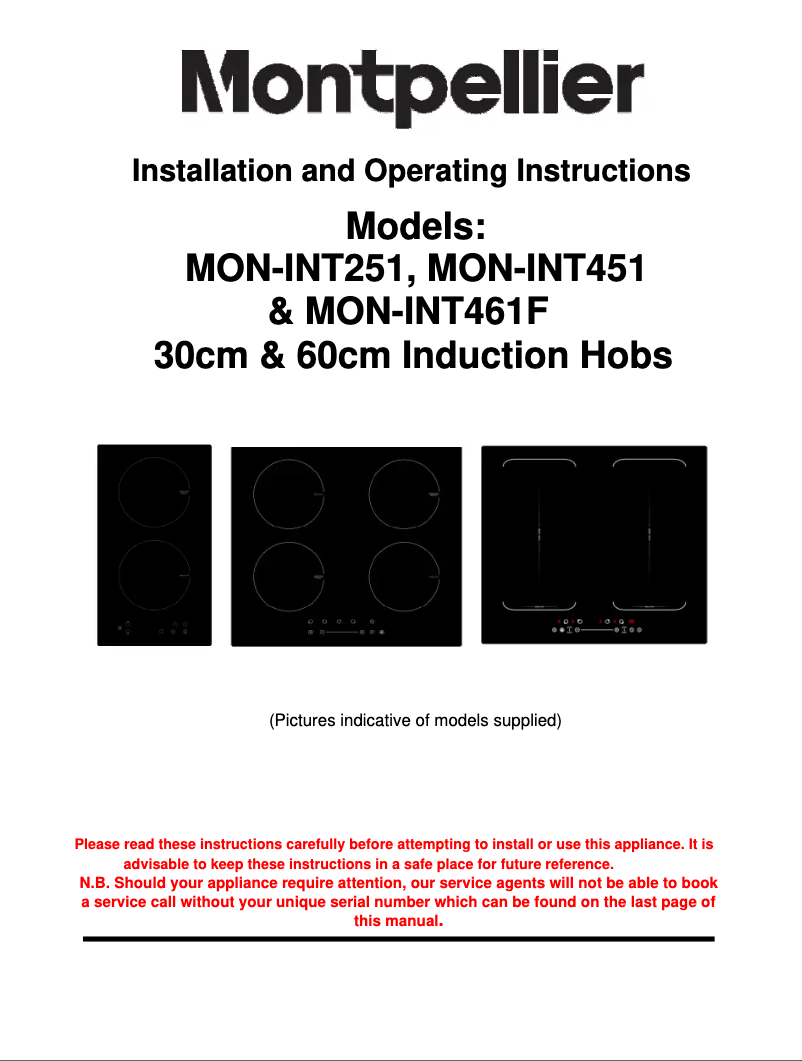 Page 1 de la notice Manuel utilisateur Montpellier INT251