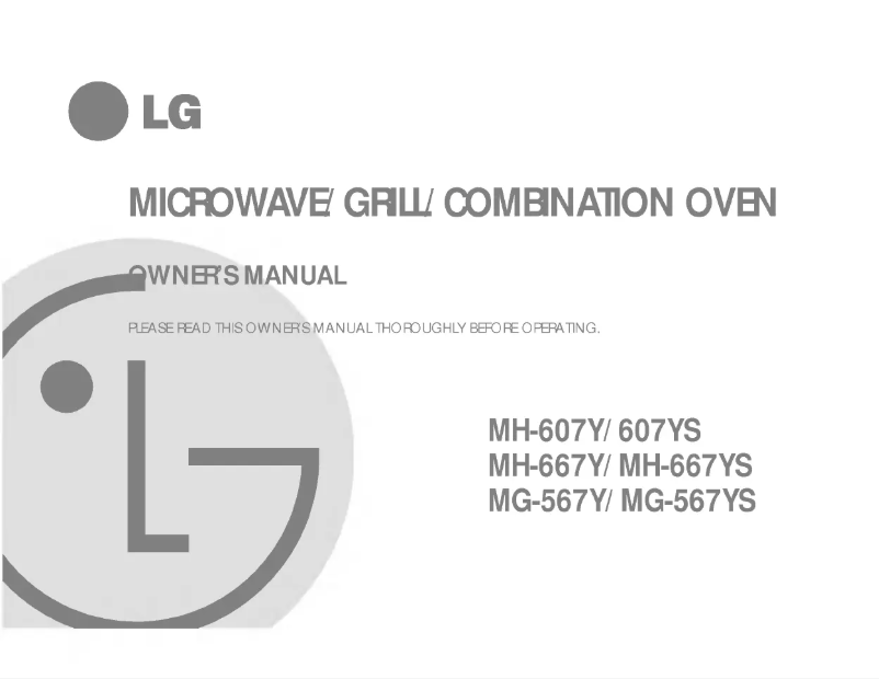 Page n°1 - Manuel utilisateur LG MH-607Y