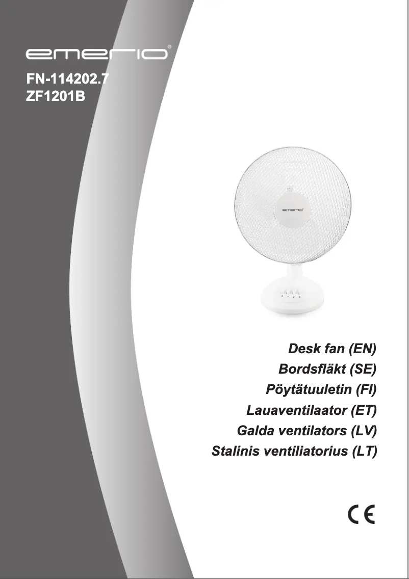 Page n°1 - Manuel utilisateur Emerio FN-114202.7