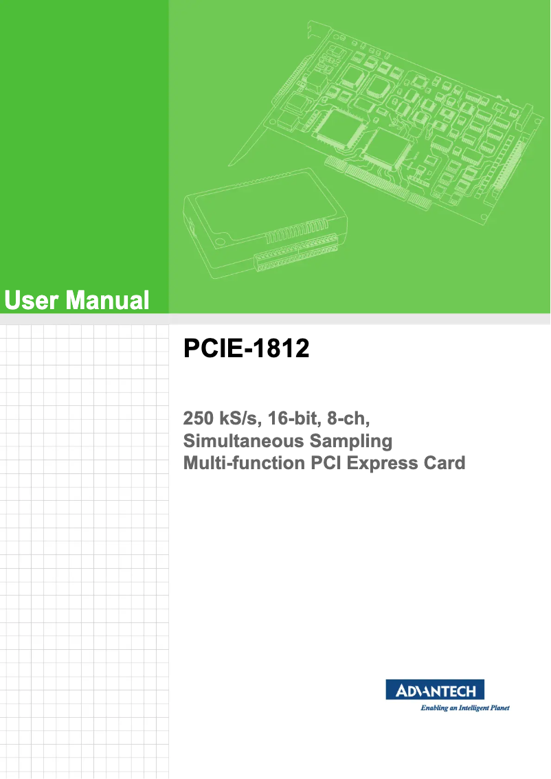 Página 1 del manual Manual de usuario Advantech PCIE-1812-AE