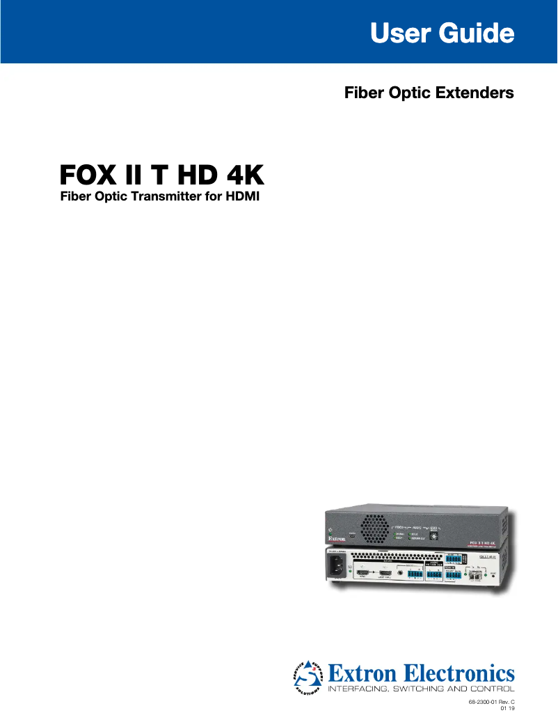 Image de la première page du manuel de l'appareil FOX II T HD 4K