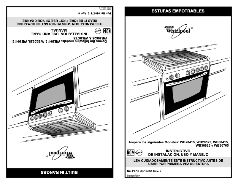 Image de la première page du manuel de l'appareil WB20525RQ