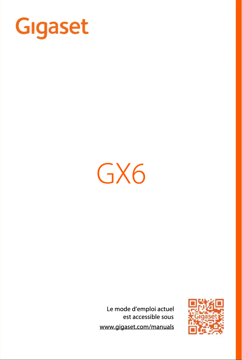 Page n°1 - Manuel utilisateur Gigaset GX6