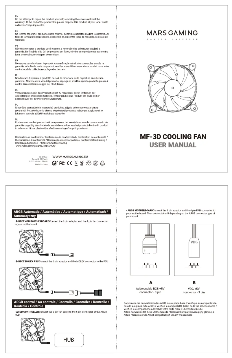 Image de la première page du manuel de l'appareil MF-3D