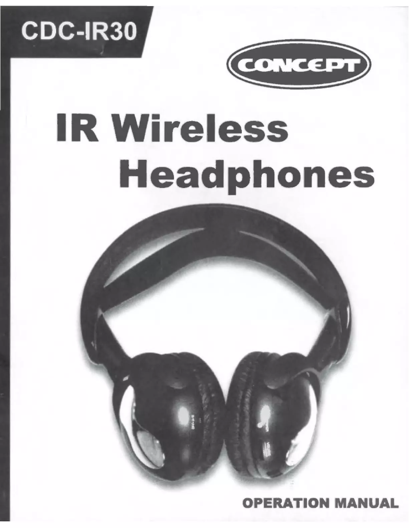 Page 1 de la notice Manuel utilisateur Concept CDC-IR30