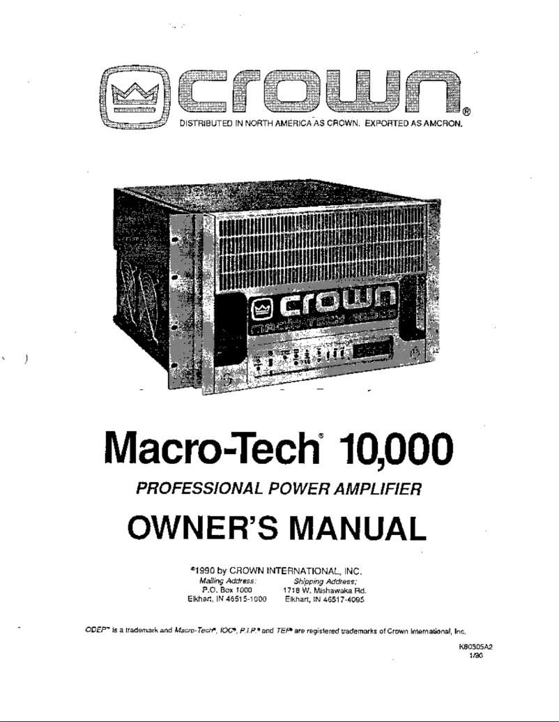 Página 1 del manual Manual de usuario Crown Macro-Tech 10000