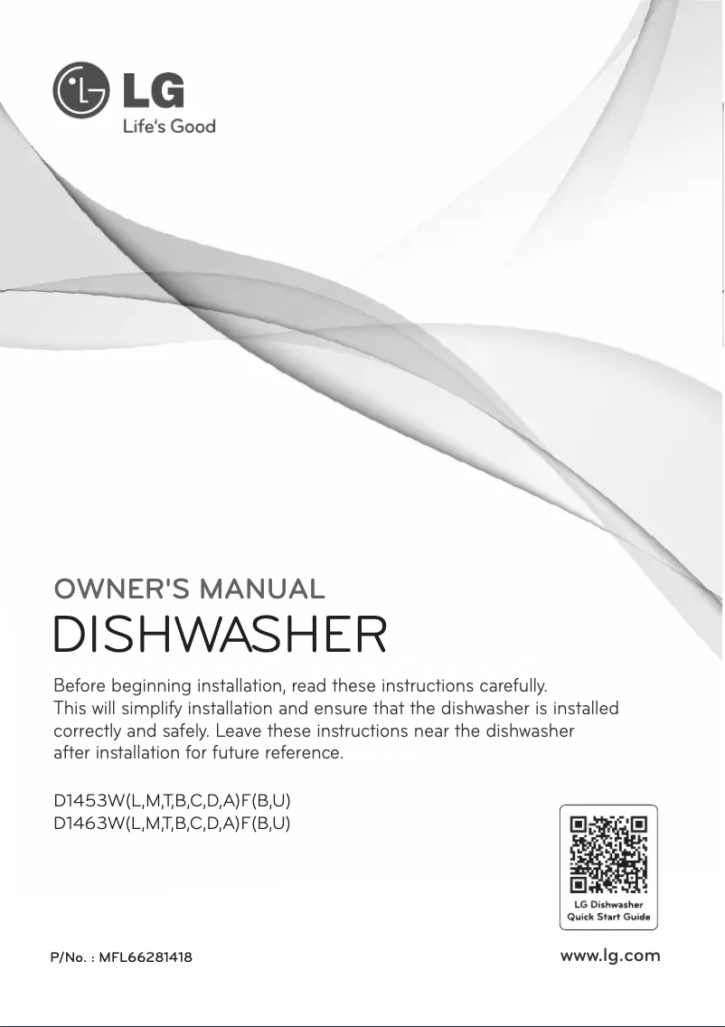 Página 1 del manual Manual de usuario LG D1453WF