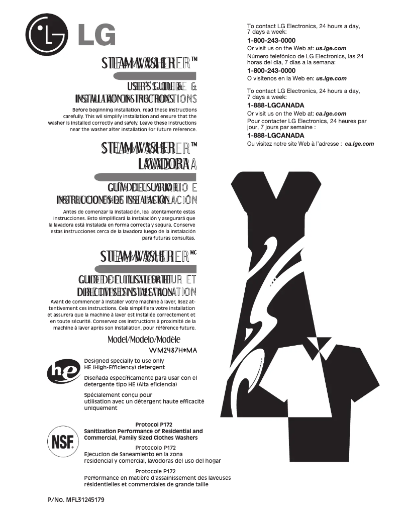 Image de la première page du manuel de l'appareil WM2487HWMA