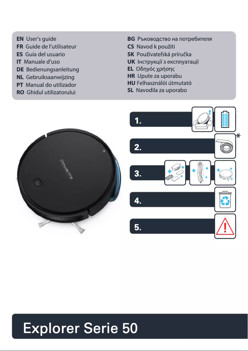 Página 1 del manual Manual de usuario Rowenta X-plorer Serie 50 RR7375