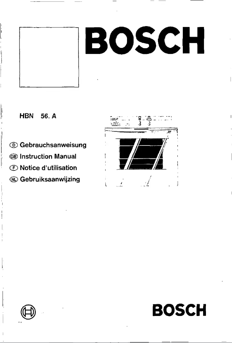 Page 1 de la notice Manuel utilisateur Bosch HBN560A