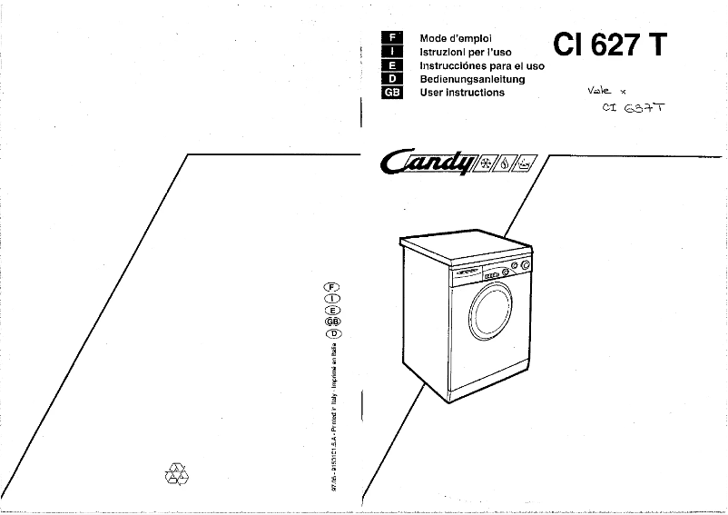 Image de la première page du manuel de l'appareil CI 627 T