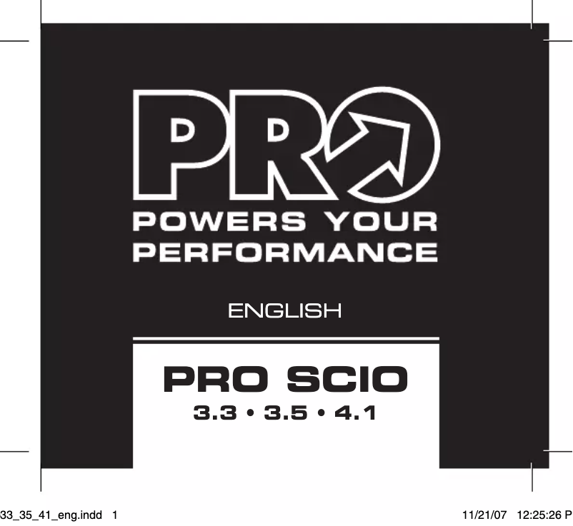 Image de la première page du manuel de l'appareil Scio 3.5