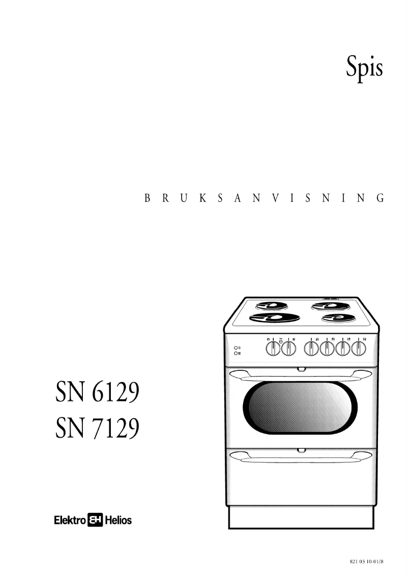 Page n°1 - Manuel utilisateur Elektro Helios SN7129