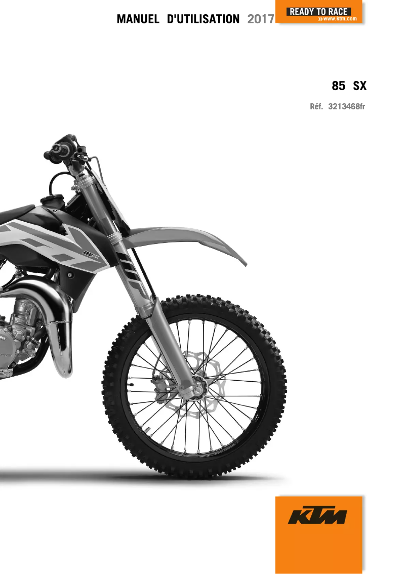 Page n°1 - Manuel utilisateur KTM 85 SX (2017)