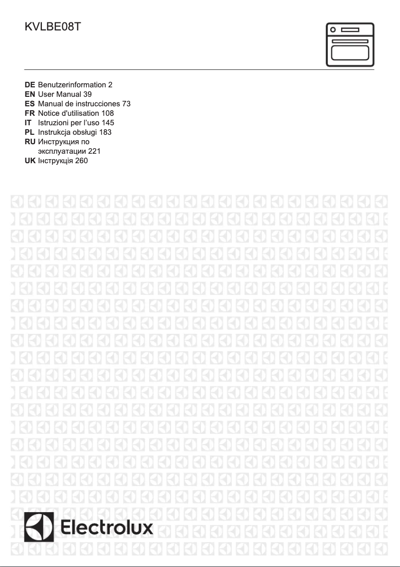 Page n°1 - Manuel utilisateur Electrolux KVLBE08T