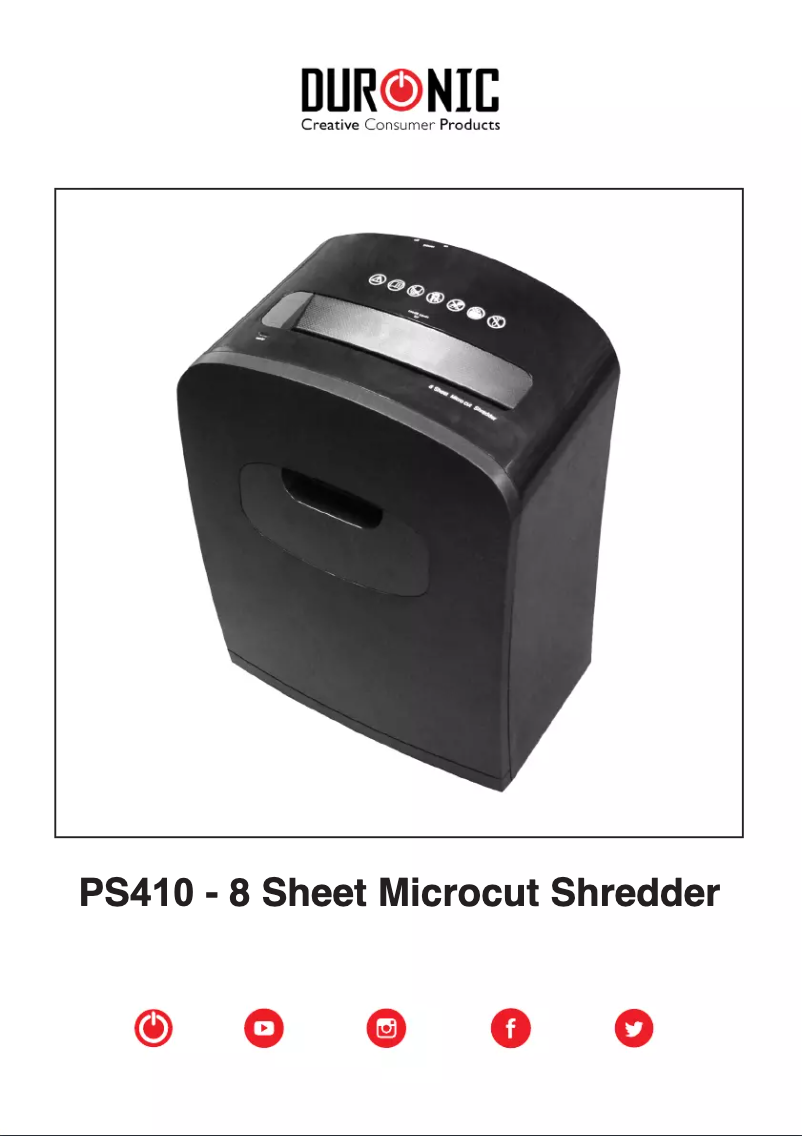 Page 1 de la notice Manuel utilisateur Duronic PS410