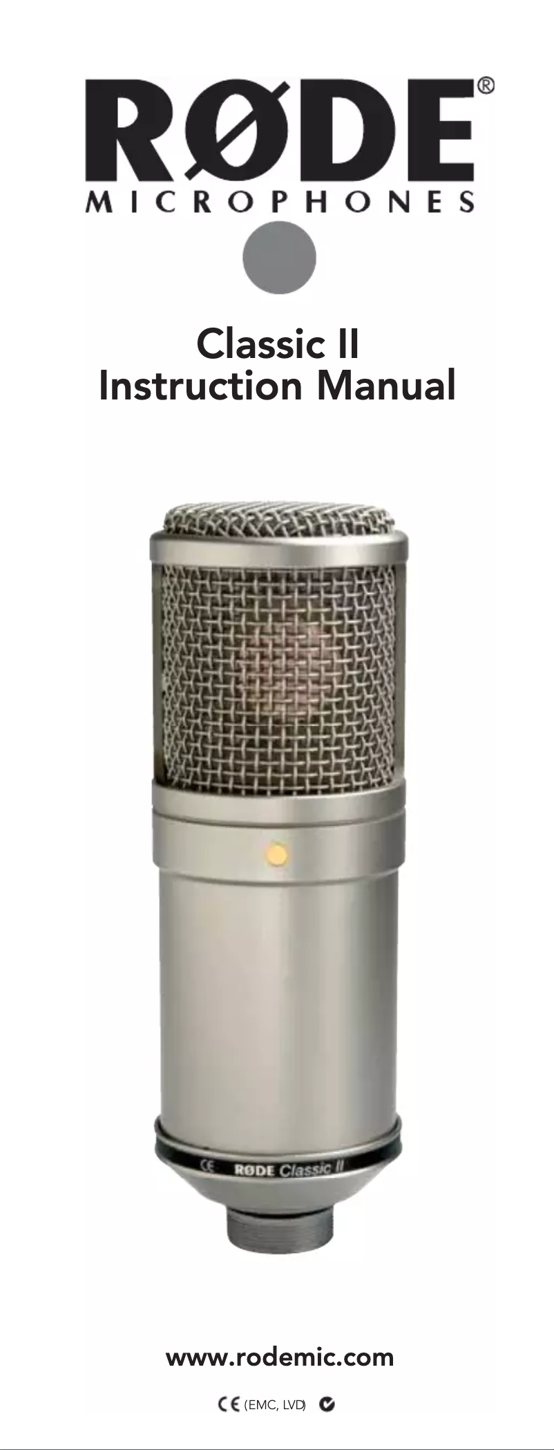 Page n°1 - Manuel utilisateur Røde Classic II