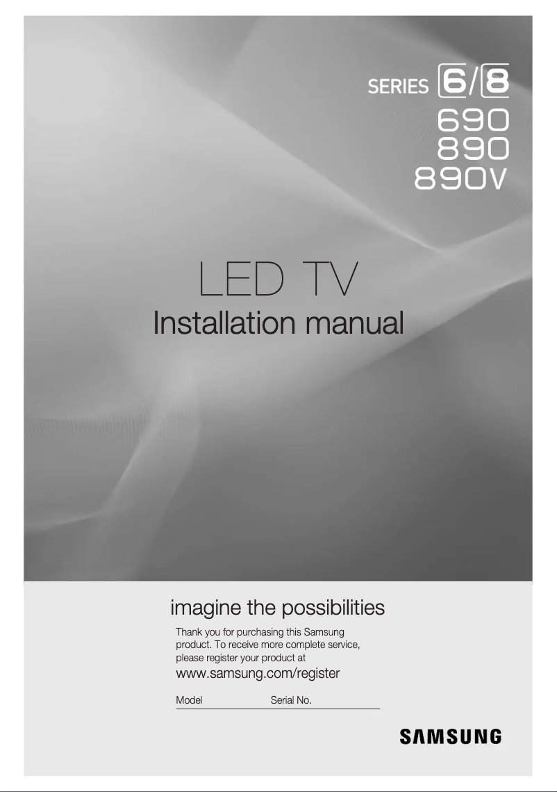 Page 1 de la notice Manuel utilisateur Samsung HG75AC690FJ