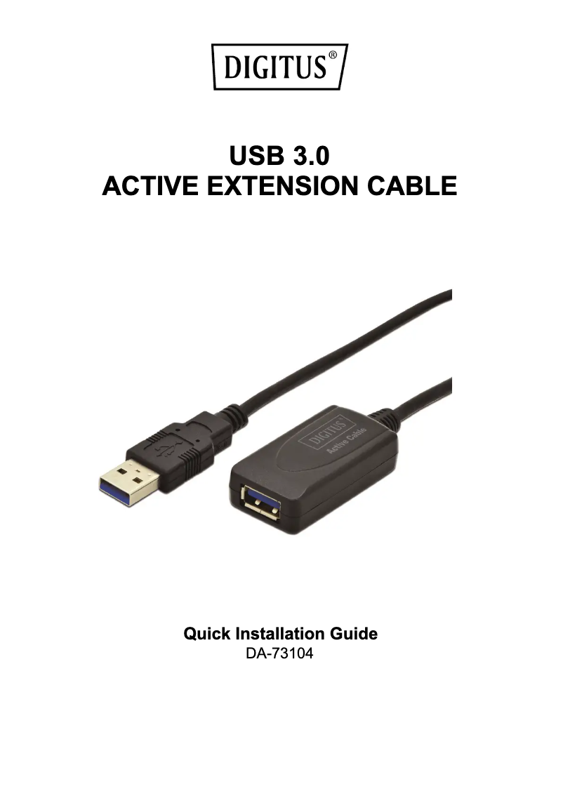 Page 1 de la notice Manuel utilisateur Digitus DA-73104