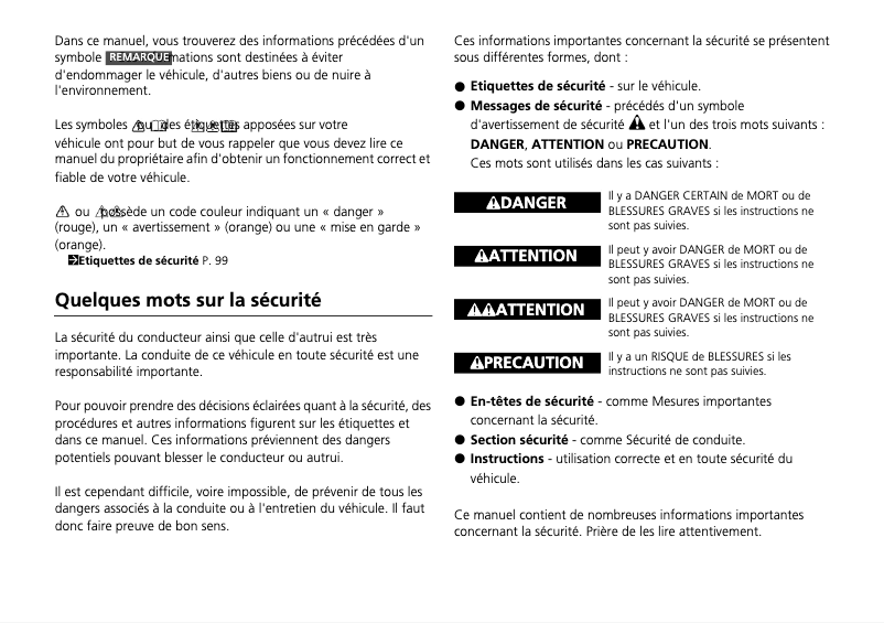 Page 1 de la notice Manuel utilisateur Honda HR-V e:HEV (2023)