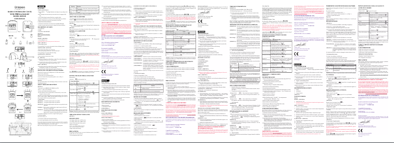 Page 1 de la notice Manuel utilisateur Oregon Scientific RM912E