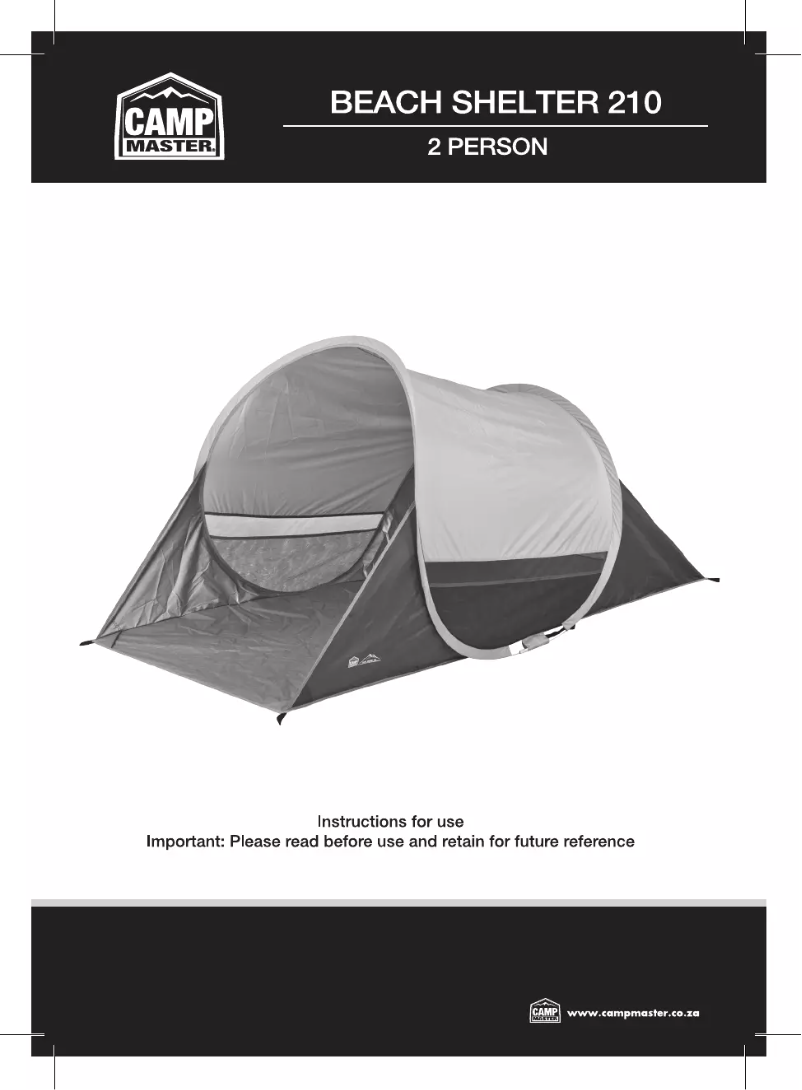 Página 1 del manual Manual de usuario Camp Master Beach Shelter 210