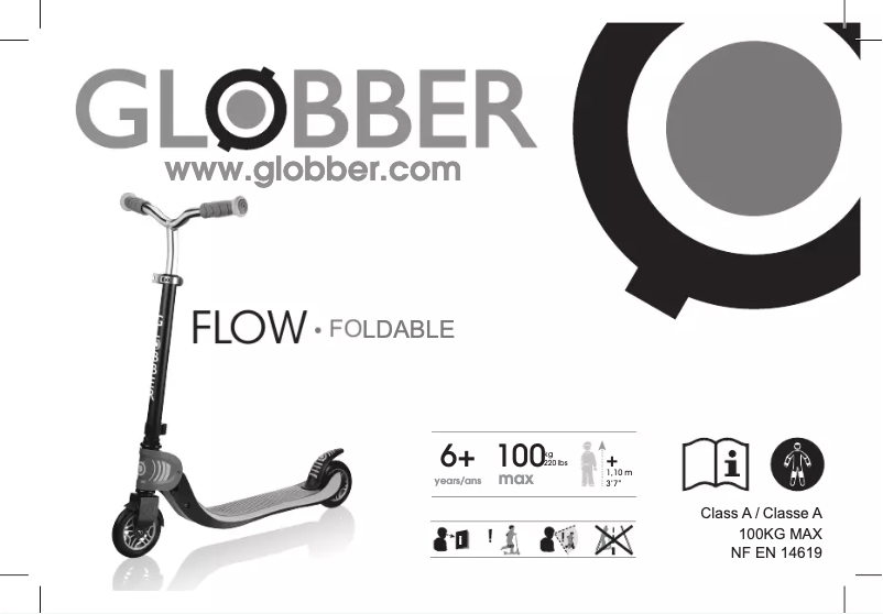 Page 1 de la notice Manuel utilisateur Globber Flow Foldable 125