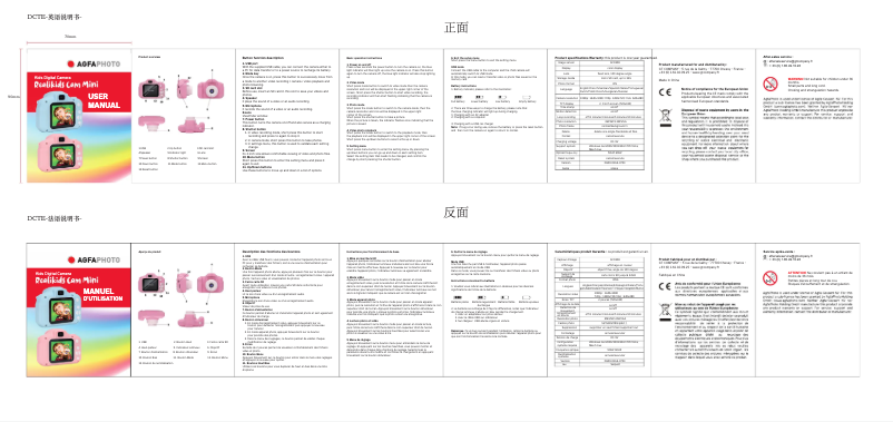 Imagen de la primera página del manual del dispositivo Realikids Cam Mini