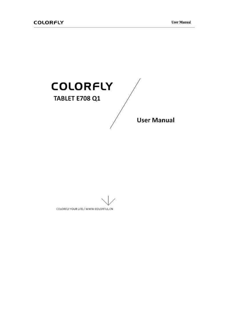 Page n°1 - Manuel utilisateur Colorfly E708 Q1