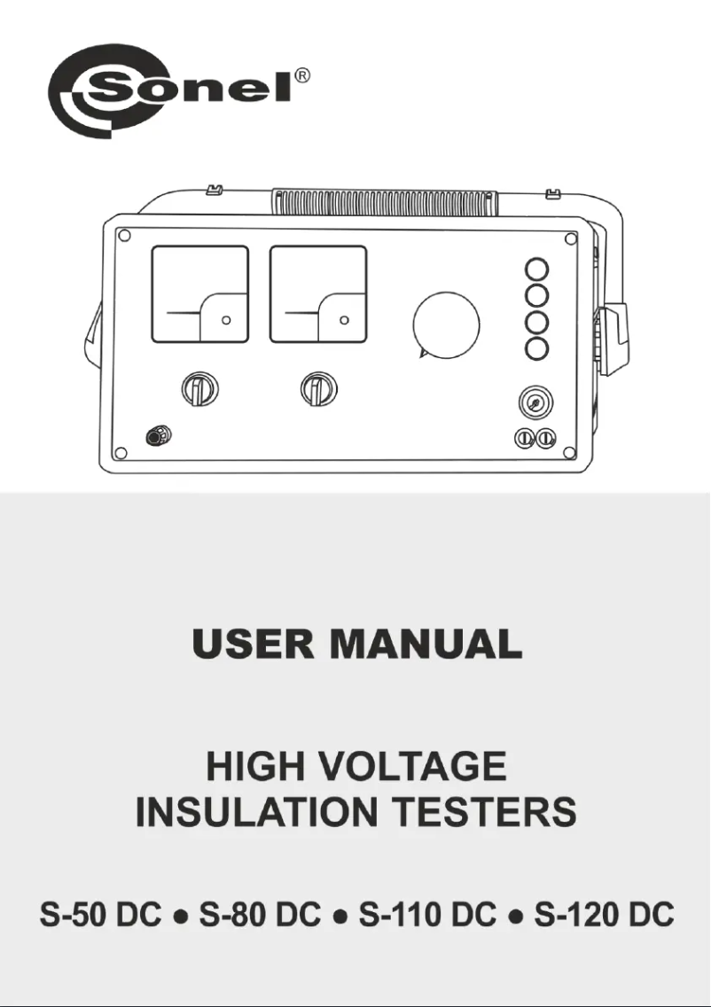 Page n°1 - Manuel utilisateur Sonel S-50 DC