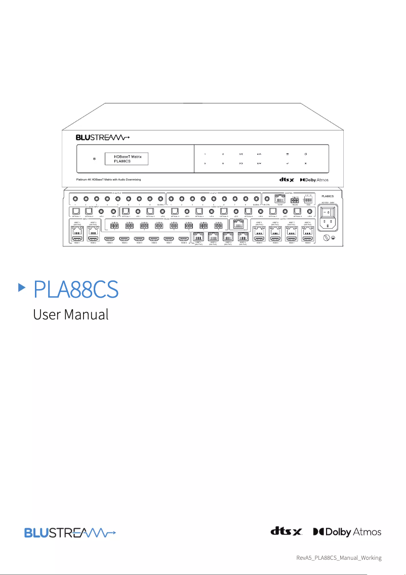 Image de la première page du manuel de l'appareil PLA88CS