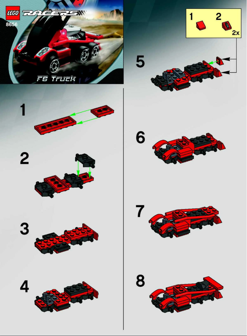 Page n°1 - Manuel utilisateur Lego Racers F6 Truck 8656