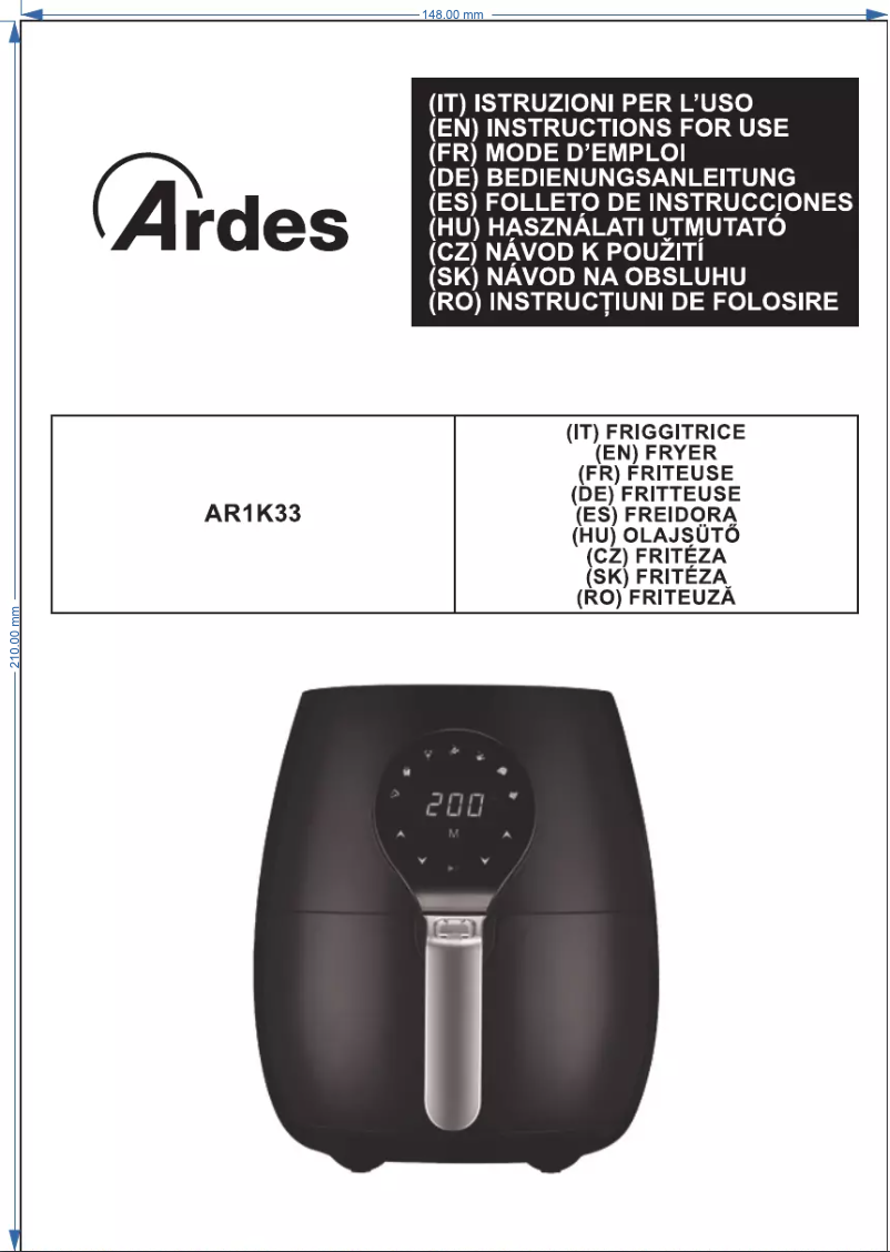 Page n°1 - Manuel utilisateur Ardes AR1K33
