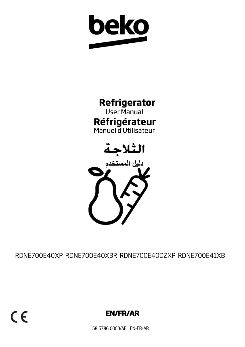 Image de la première page du manuel de l'appareil RDNE700E40XBR