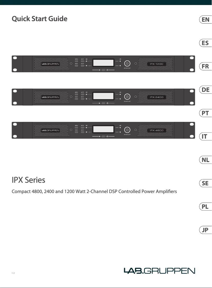 Page n°1 - Manuel utilisateur Lab Gruppen IPX 4800