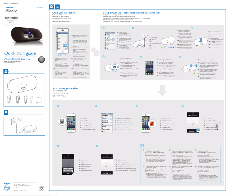 Page n°1 - Guide de démarrage rapide Philips Fidelio DS9100W
