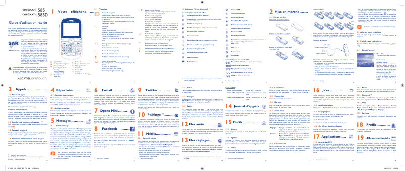 Page n°1 - Manuel utilisateur Alcatel One Touch 585