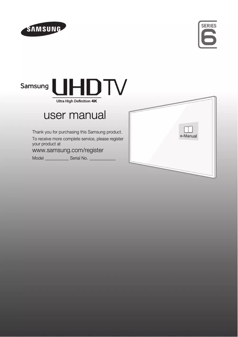 Page 1 de la notice Guide d'installation Samsung UE50JU6470U