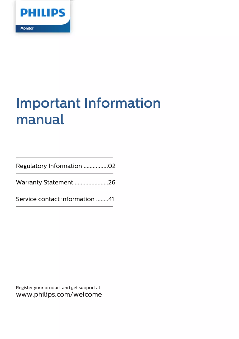 Page n°1 - Guide de démarrage rapide Philips 288E2E