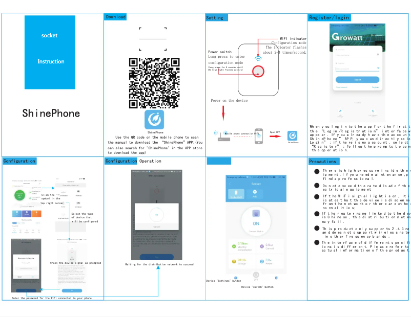 Page 1 de la notice Manuel utilisateur Growatt Smart Plug