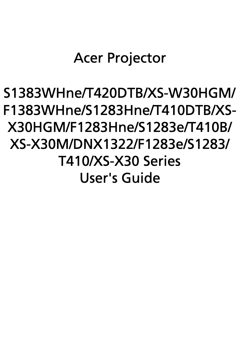 Página 1 del manual Manual de usuario Acer S1283e