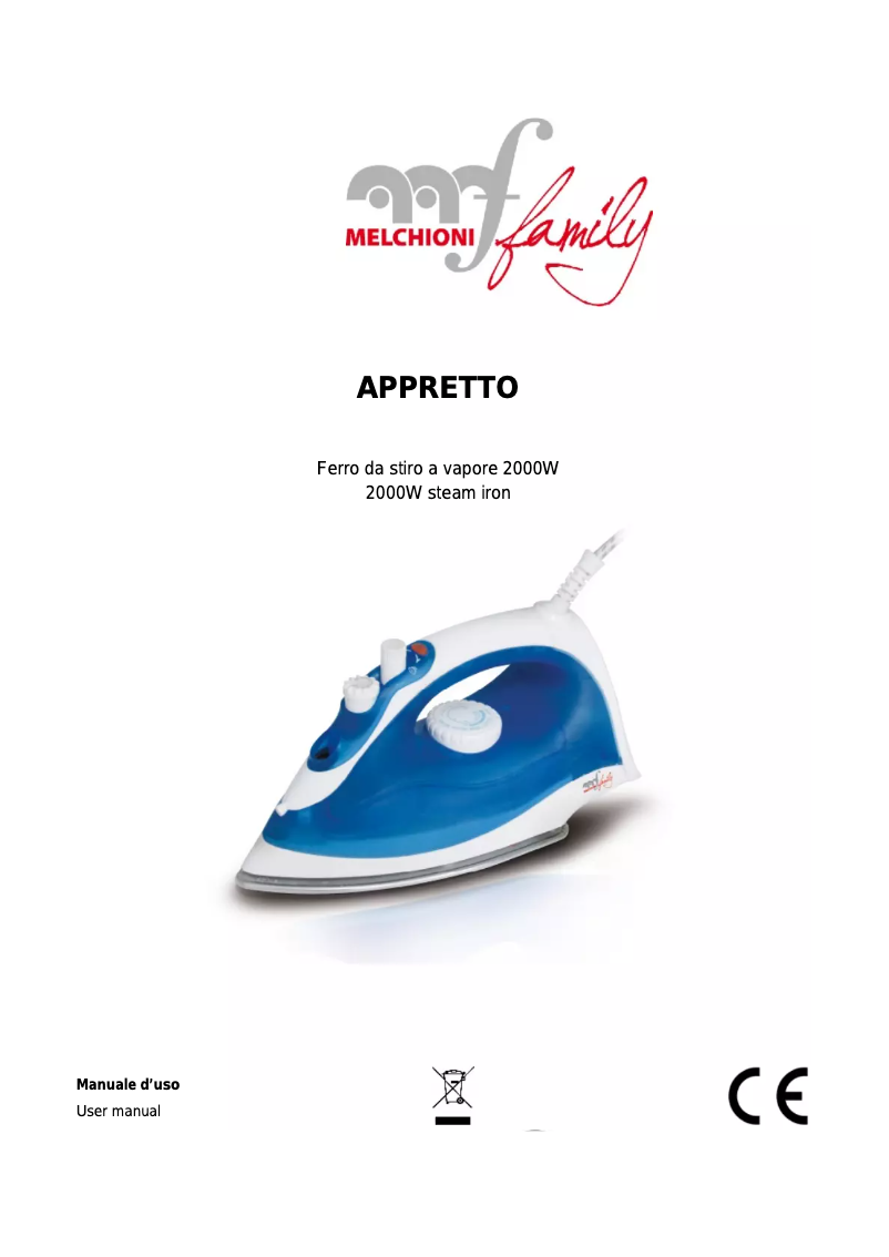 Page 1 de la notice Manuel utilisateur Melchioni 118510015