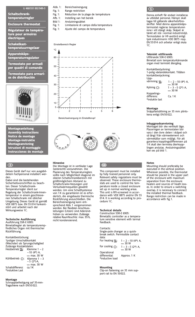 Page n°1 - Manuel utilisateur Eberle SSR-E 6905