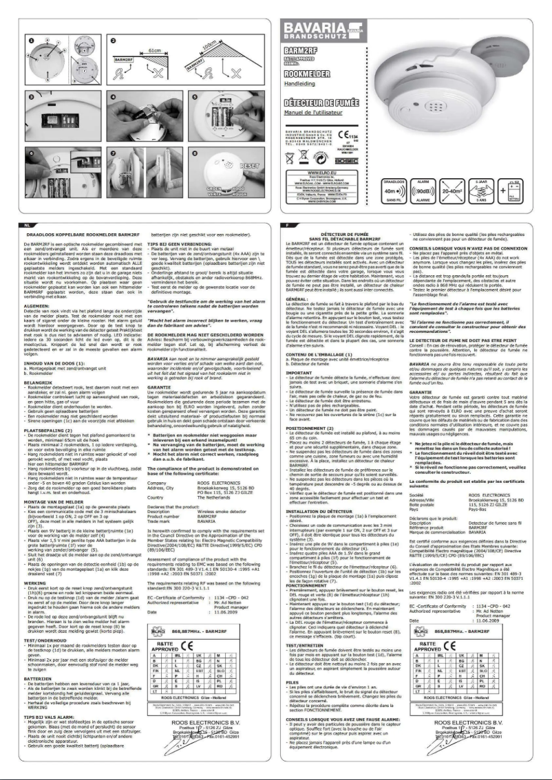 Page n°1 - Manuel utilisateur Bavaria BARM2RF