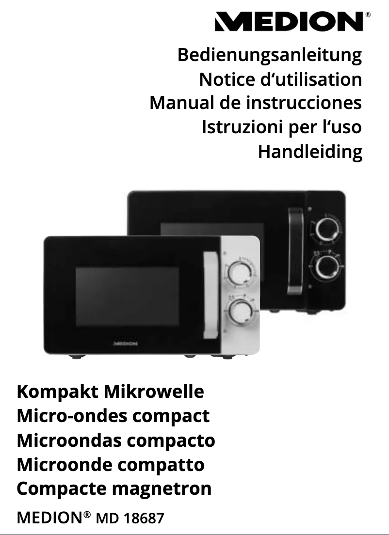 Image de la première page du manuel de l'appareil MD 18687