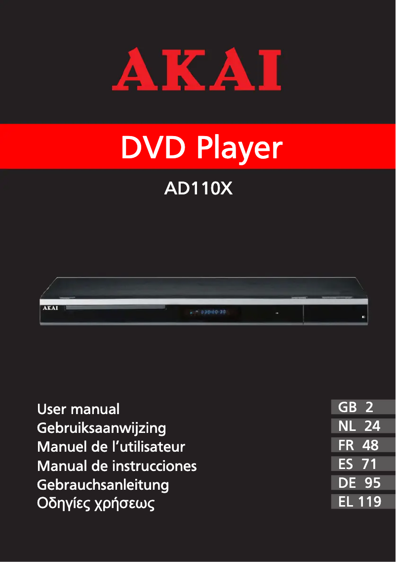 Page 1 de la notice Manuel utilisateur AKAI AD110X