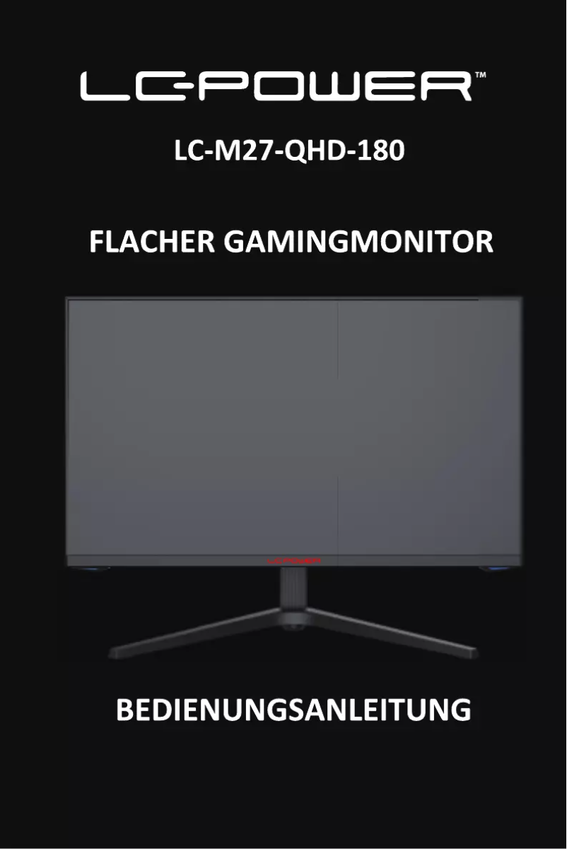 Page 1 de la notice Manuel utilisateur LC-Power LC-M27-QHD-180
