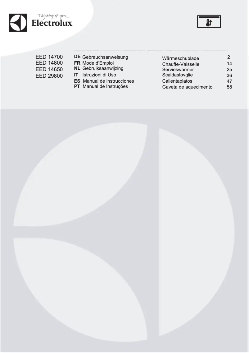 Image de la première page du manuel de l'appareil EED14650OX